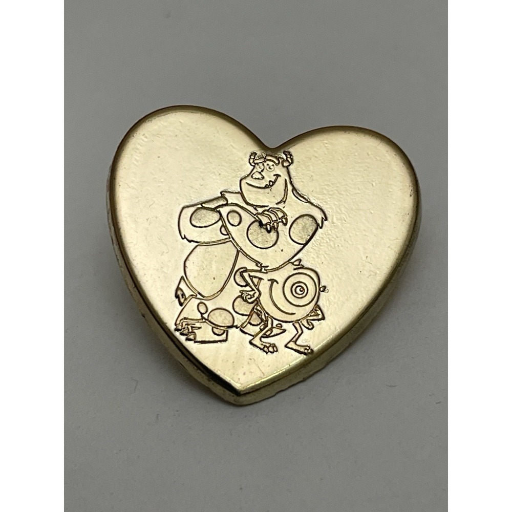 The Variety Club Disney Monsters 2012 Pin Gold Color Heart J36